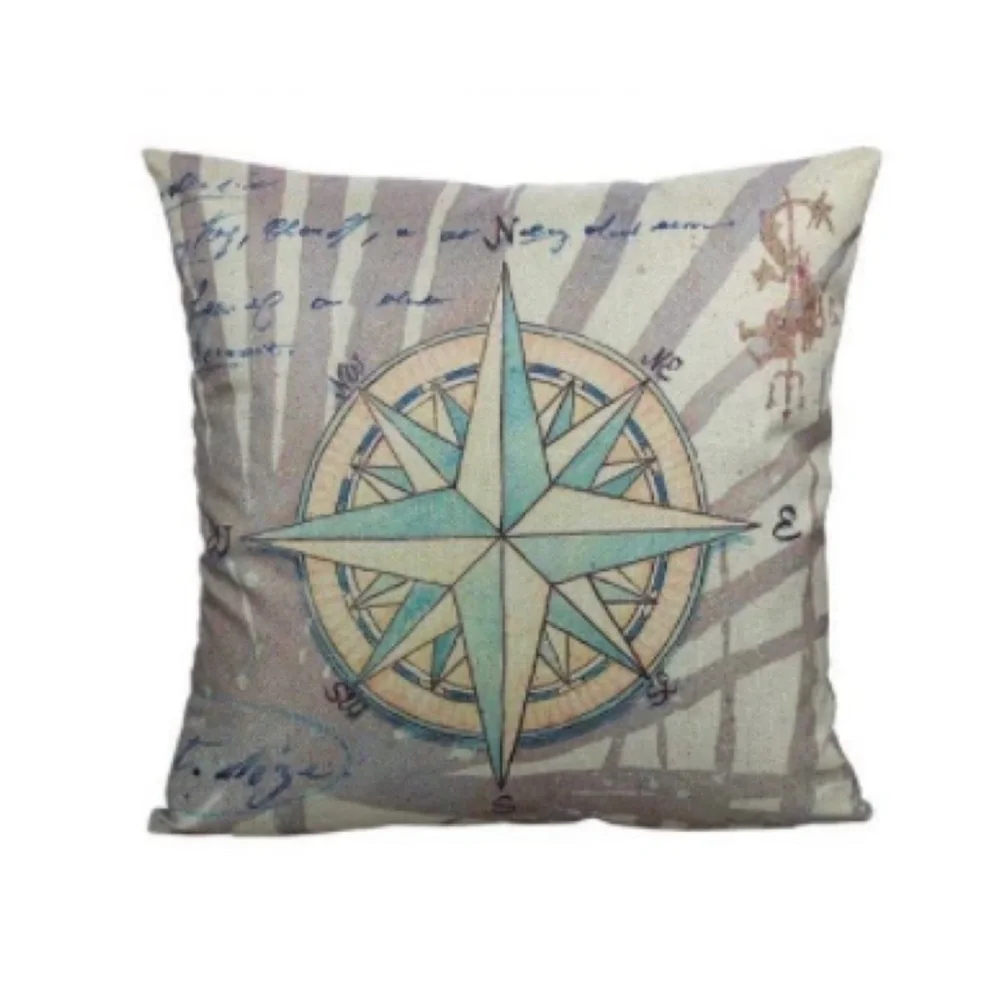 Luxury Home | Set of 4 Nautical Blue Coastal Sea Creature Throw Pillow Covers